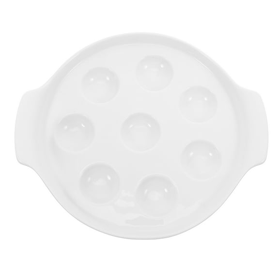 Baking Dishes for Oven Escargot Serving Plates Oyster White