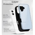 thumbnail image 3 of Funda Amzfield para iPhone 16 6.1" Doble Capa con Lunares Azul, 3 of 7