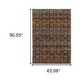 thumbnail image 5 of HomeRoots 509954 5 x 7 ft. Multi & Blue Abstract Power Loom Stain Resistant Rectangle Area Rug, 5 of 5