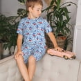thumbnail image 4 of Balery Red Cherries Conjunto de Pijama Infantil de Manga Corta con Estampado – Ropa de Dormir de Algodón Suave-Large, 4 of 6
