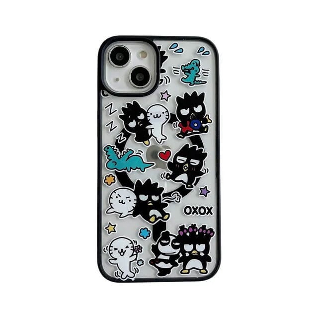 for Magsafe Magnetic Wireless Charge Case For iPhone 13 12 11 14 15 Pro Max Cartoon Hello Kitty Transparent Cover with Support LXY