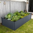 thumbnail image 1 of Edtara Large Raised Garden Bed Includes Durable Galvanized Steel Planter Box, Convenient Greenhouse With Zippered Screen Doors, and Open Base for Supporting Healthy Flower and Vegetable Growth, 1 of 8