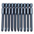 thumbnail image 2 of Fosa Screwdriver Bit, 10Pcs Electric Y‑Type Magnetic S2 Alloy Steel Remove Tool Hardware, Total Length 65mm, For Wind Batch, Hand Drill, 2 of 8