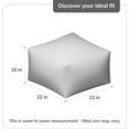 thumbnail image 2 of YANTONG Pouf Ottoman Foot Rest, Handmade Ottoman Pouf, Comfortable Foot Stool, Decorative Floor Seating for Living Room Decor, Bedroom & Home Décor Accent - Joya Taupe, 2 of 5