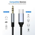 thumbnail image 3 of Type-C to 3.5mm AUX Headphone Jack Audio Connector Cable Cord for Phone Tablet, 3 of 7