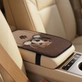 thumbnail image 4 of Xoenoiee Dachshund Paw Pattern Car Accessories Set of 5, PU Leather Car Seats Cover Protector, Seatbelt Cover, Auto Armrest Cover Protector for Most Vehicle, SUV, Truck, 4 of 7