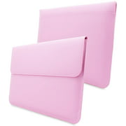 Macbook Air 11 Sleeve, Snugg - Candy Pink Leather Sleeve Case Protective Cover for Macbook Air 11