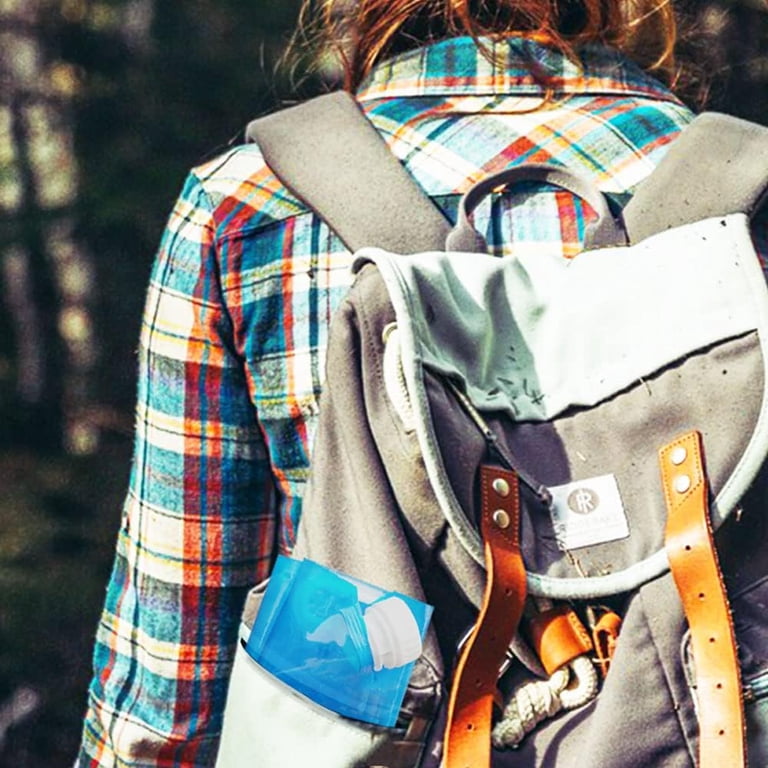 Jilskl Lot De 3 Sacs D'Eau Pliables 5 L - Contenants En PE Alimentaire Pour Eau, Vin, Lait, Voyage Et Randonnée