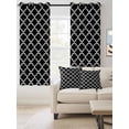 thumbnail image 2 of Fsddascl Black Morocco Blackout Curtains for Bedroom/Living Room, Thermal Insulated Kitchen Curtains, Boho Modern Minimalist Abstract Geometric Grommet Darkening Window Treatment Drapes 42"x54"x2, 2 of 8