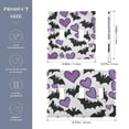 thumbnail image 3 of Dailycode Light Switch Plate Covers 2 Gang Wall Plate Plastics Outlet Covers for Kitchen Home Office Decor Black Bats and Purple Heart, 3 of 8