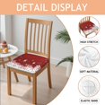 thumbnail image 2 of Red Christmas Snowflake Seat Covers for Dining Room Chairs Set Of 4,Stretch Printed Washable Chair Seat Cover with Elastic Ties and Button,Removable Waterproof Couch Cushion Covers, 2 of 6