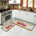 thumbnail image 2 of Grateful Thankful Blessed Kitchen Rugs Set of 2 Grey Non-Slip Kitchen Rug and Mat Cushioned Comfort Kitchen Standing Rug for Kitchen Floor Farmhouse Thanksgiving Decor 17"x47"+17"x30", 2 of 6
