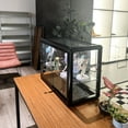 thumbnail image 4 of Tempered Glass Display Cabinet With Aluminum Alloy, Lock, 24"x12"x18", Interior Sliding Door Showcase Glass, Aluminum, Lockable, 24"w X 12"d 18"h,, 4 of 7