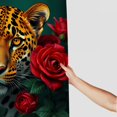 thumbnail image 2 of RKSupls Leopard with Red Roses Shower Curtain, Valentine's Day Waterproof Shower Curtain with Hooks for Home Bathtub Bathroom Decor Washable Fabric Curtains,213x180cm, 2 of 5