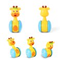 Cartoon Giraffe Tumbler Doll Rolypoly Baby Toys Cute Rattles Ring Bell