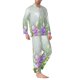 thumbnail image 2 of Fotbe Purple Butterfly On Wild Pijama de Hombre con Estampado de Manga Larga, Conjunto de 2 Piezas, Ropa de Dormir Suave y Cómoda con Bolsillos-XX-Large, 2 of 7