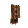 thumbnail image 2 of Boho Throw Blanket Aztec Southwest Throws Cover Cotton Knitted Blanket With Tassel Chenille Tassels Throw Blankets For Bed Couch Soft Chair Bohemian Fringe Tassels, 2 of 4