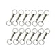 thumbnail image 1 of Termina llaveros para hombres Hombres Turismo al aire libre Snap Snap Soporte de bloqueo rápido Pull-APART Steel-Apart Cinturones plateados Llaveros 12 paquetes Inevent HA011203-00, 1 of 7
