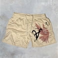 thumbnail image 2 of Y2K Pantalones cortos de gimnasio para hombres y mujeres con estampado 3D de cruz de ángel, pantalones cortos deportivos casuales de malla de secado rápido,, 2 of 5