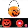 thumbnail image 2 of Halloween Plastic Pumpkin Portable Pumpkin Bucket Trick-or-treat Bucket Halloween Candy Bucket Jack O Lantern Bucket Halloween Party Supply Bd, 2 of 5
