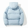 thumbnail image 5 of adviicd Unisex Couple's Thick Warm Hooded Puffer Coat, Loose Fit Thermal Insulated Winter Jacket Fuzzy Puffer Coat (Light Blue, 4XL), 5 of 5