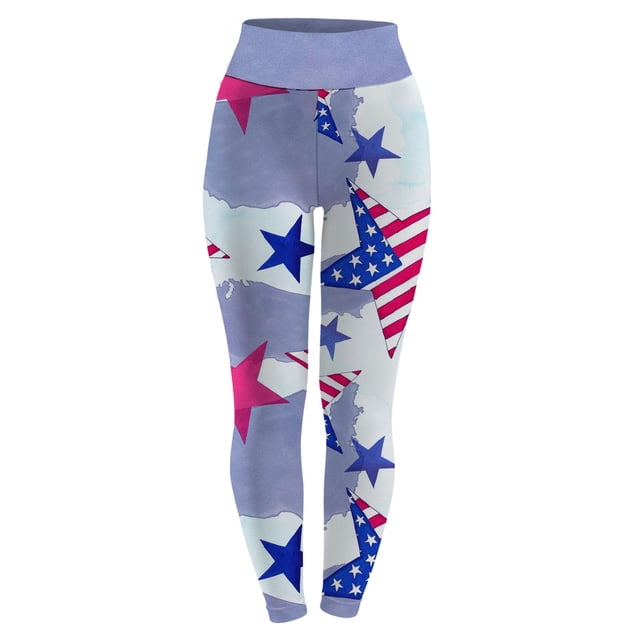 Mujeres Niñas Leggings Flaco Día de la Independencia Impreso Cintura alta Medias elásticas Pantalones Pantalones de yoga Fridja alkflakhf38008