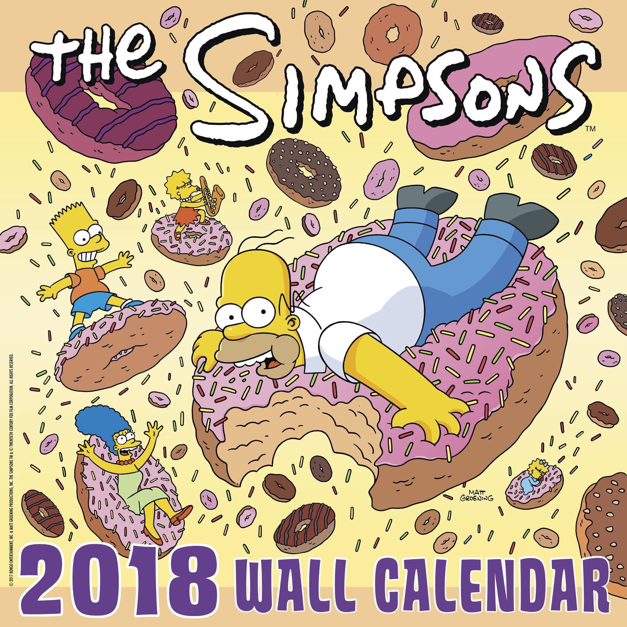 Mead The Simpsons Wall Calendar Wall Calendars Walmart