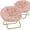 Pink, variant on Accent Chair, Folding Living room Saucer Chair with Faux Fur Padded for Lounge Reading, Metal X-Large, Pink