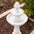 thumbnail image 5 of XBrand 39" 2-Tier Outdoor Freestanding Solar Water Fountain - Classic Design, White Resin Bird Bath with Pump - Ideal for Yard, Lawn and Garden, Porch Décor, 5 of 12