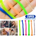thumbnail image 1 of Muyoka 25 uds cuerdas elásticas juguetes de cuerda elástica suave juguete de descompresión juguetes antiestrés cuerda para niños adultos estrés autismo TDAH y ansiedad Muyoka Hogar, 1 of 7