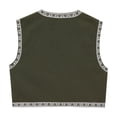 thumbnail image 3 of Women Fall Jacket Vintage Floral Embroidered Sleeveless Cardigan Boho Casual Open Front Y2k Vest Lightweight Coat, 3 of 3