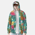 thumbnail image 2 of Fotbe Pineapple Chaqueta con Protección Solar UPF 50+ para Hombre y Mujer, Camisa con Capucha y Bolsillos-Large, 2 of 7