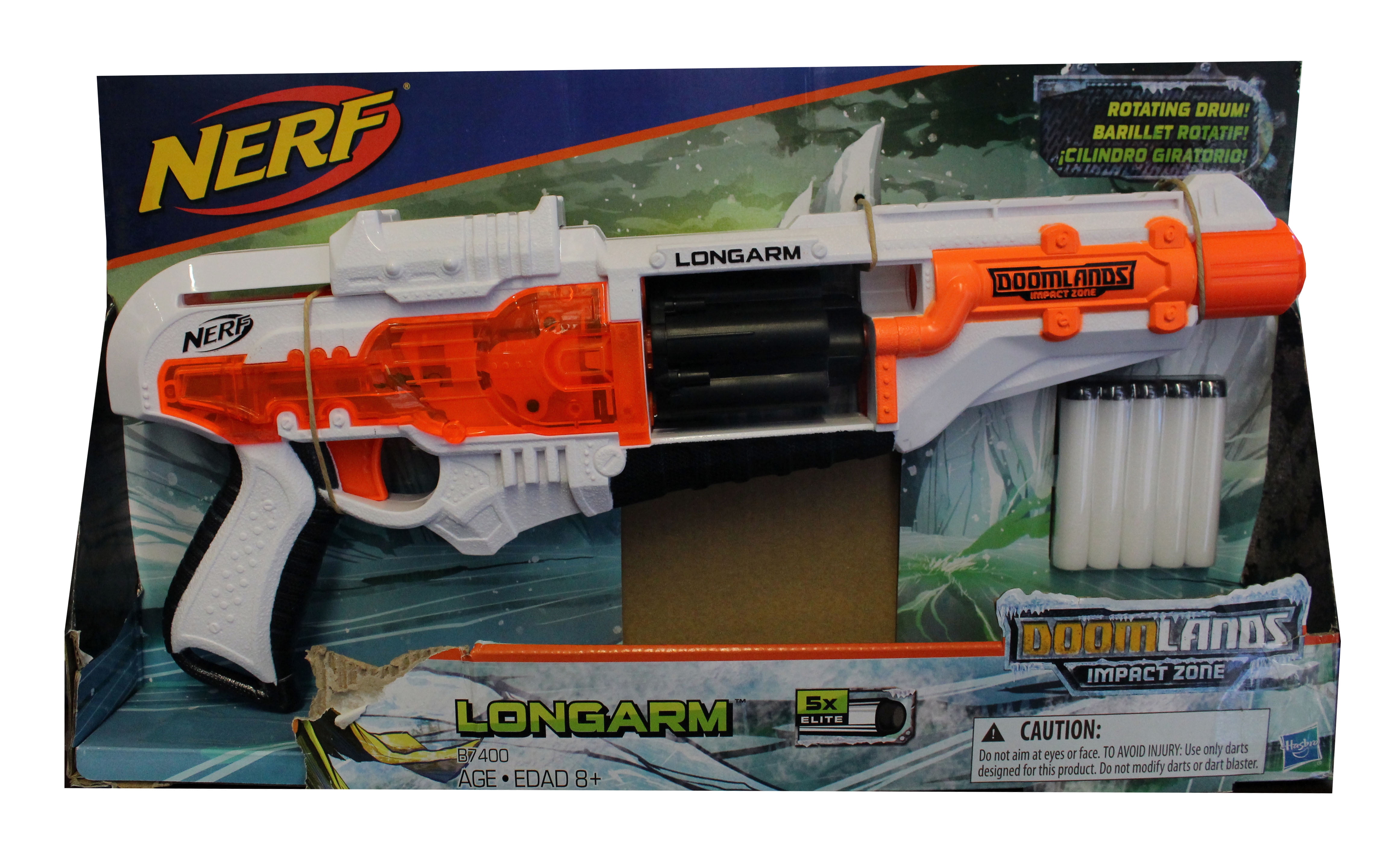 Includes darts-Fast Ship NEW Nerf N-Strike Elite Triad EX-3 Small and strong 