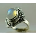 thumbnail image 3 of Navya Craft Rainbow Moonstone Oval 925 Sterling Silver Handmade Women Statement Ring Size 13.0, 3 of 4