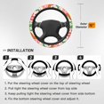 thumbnail image 3 of XMXT Colorful Abstract Graphics Steering Wheel Cover, Elastic Non-Slip Universal Fit Car Decor Accessories Protector for Auto SUV Trucks, 3 of 8