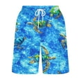 thumbnail image 4 of ZCFZJW Men's Swim Trunks Quick Dry 3D Ocean Marine Printed Beach Board Shorts with Pockets Casual Big and Tall Lightweight Drawstring Elastic Waist Cool Bathing Suits Sky Blue XXXXXL, 4 of 5