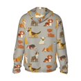 thumbnail image 3 of Kdxio Cute Dog Print Women Men Sun Protection UPF 50+ Jackets Zip Up Long Sleeve Hoodie Hiking Lightweight with Pockets, 3 of 8
