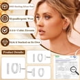 thumbnail image 2 of LUNVKY 3 Pairs Hoop Earrings for Women CZ Small Huggie Cartilage S925 Sterling Silver Post Hypoallergenic Earrings Set for Multiple Piercing Birthday Jewelry Gifts Teen Her Ideas, 2 of 5