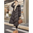 thumbnail image 5 of Chaqueta de plumón de invierno para mujer, chaqueta de plumón de pato gruesa de 90 grados, parka larga de punto con solapa grande, abrigos elegantes y dulces para mujer, 5 of 5