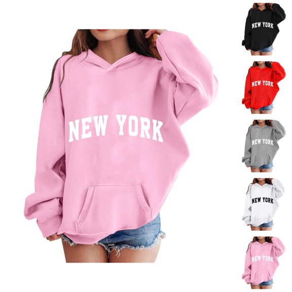 Kids Cute Graphic Hoodie Sweatshirt Long Sleeve Pullover Soft Crewneck Top for Girls Boys Everyday Wear