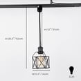 thumbnail image 3 of FSLiving J Type Track Light,Black Iron Cage Square Ceiling Spotlight, Flexibly Rotatable Light Goose Neck Head, Adjustable Island Lighting Mini Juno Track Mounted Pendant Lamp for Kitchen,3 Pack, 3 of 9