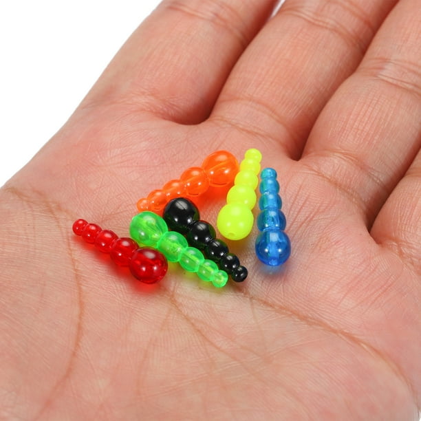 Stacked Fishing Beads, 50 Pack Plastic Fishing Bead Lure Tackle