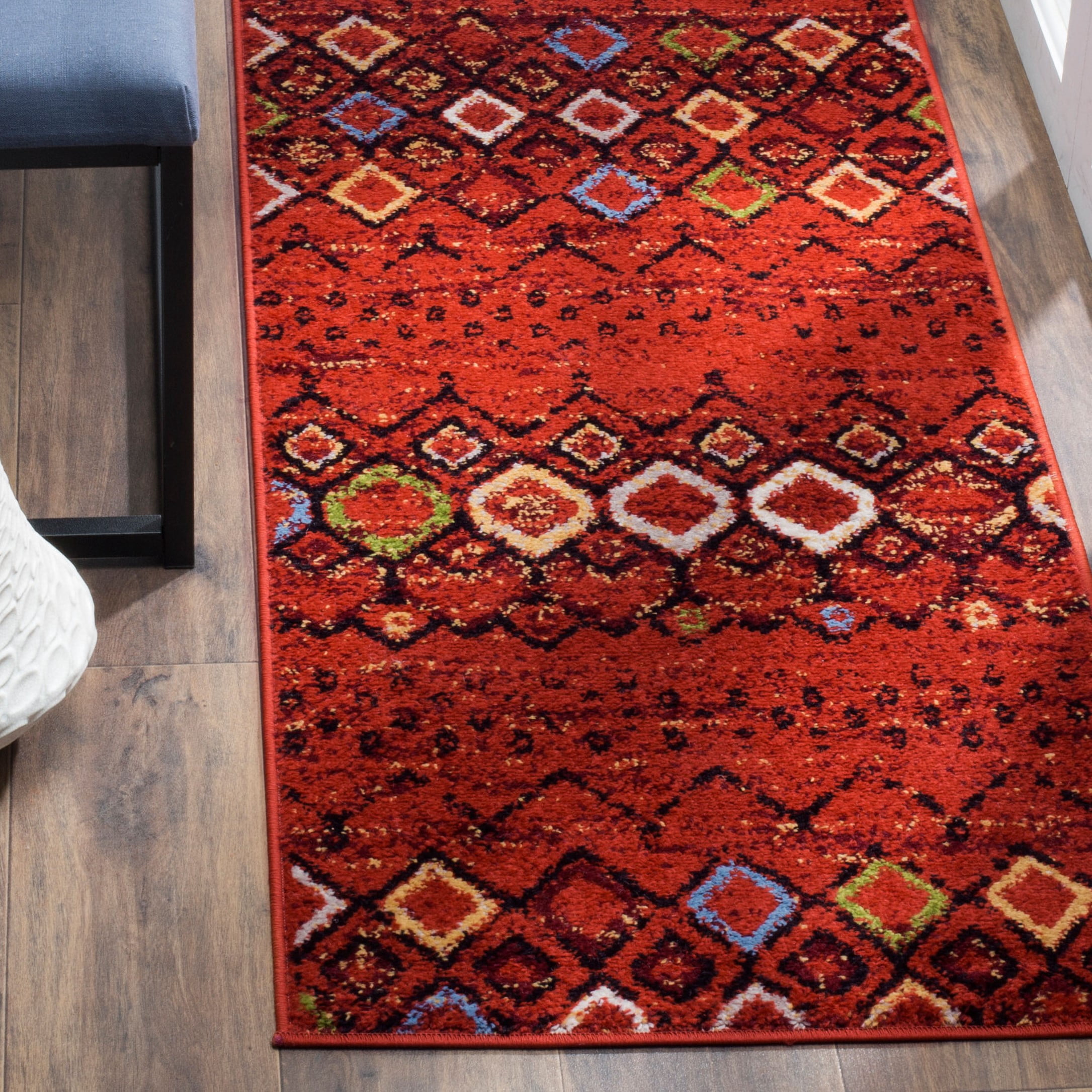 Safavieh Amsterdam Gladwin Geometric Runner Rug, Terracotta/Multi, 2'3" x 10'