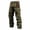 Army Green, variant on Men's Vintage Washed Patchwork Cargo Pants, Button & Zipper Waist, Straight Leg Retro Casual Trousers Black L