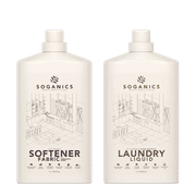Soganics Eco-Friendly Laundry Detergent and Fabric Softener Liquid Set, Sensitive Skin, Plant-Based, Organic, Vegan & Cruelty-Free, 42 Loads (2 Items)