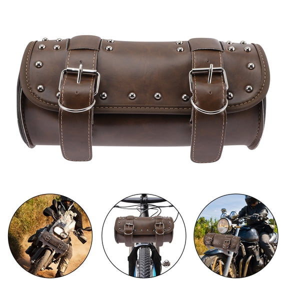 Masteelf Motorcycle Handlebar Bag PU Tool Organizer Pouch for Bike Motorbike