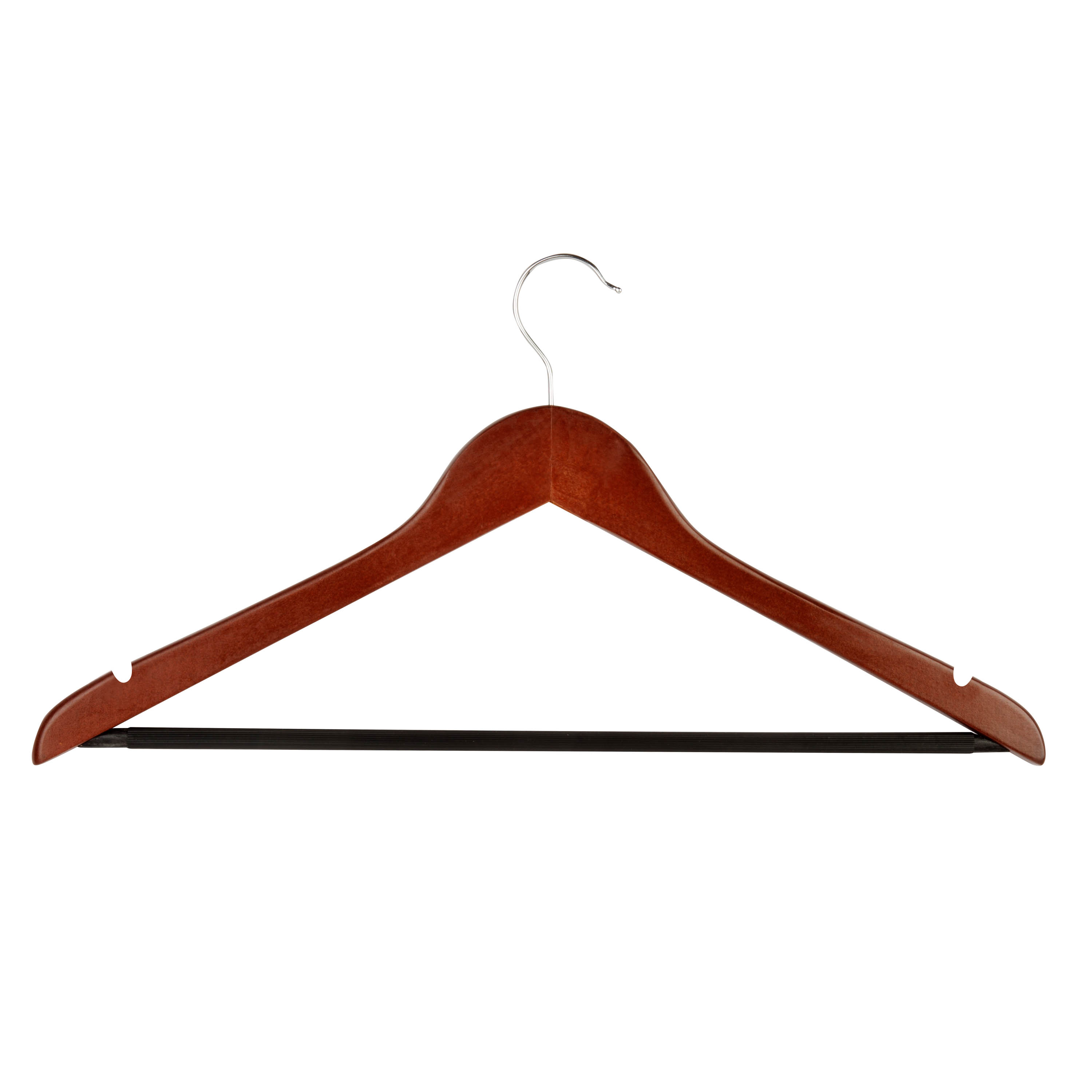 Honey-Can-Do Non-Slip Wood Suit Clothes Hangers with Swivel Hook, Cherry Finish, 24-Pack - image 2 of 5