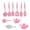 Pink, variant on Kraoden 13 Piece Non-Stick Cookware Set, Multi-Piece Kitchen Cookware for Frying, Boiling, and Stewing, Includes Frying Pan, Milk Pot, Soup Pots, and Spatulas