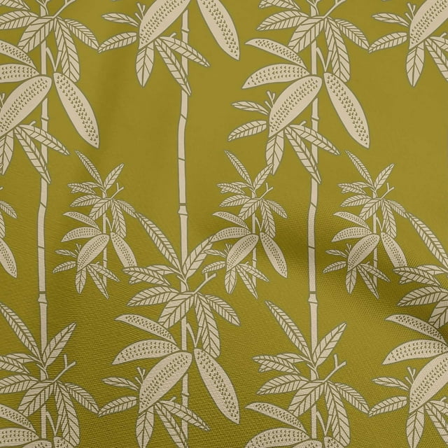 oneOone Cotton Poplin Twill Light Green Fabric Tropical Palm Tree Sewing Craft Projects Fabric Prints By Yard 56 Inch Wide