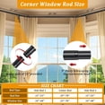 thumbnail image 4 of Bay Window Curtain Rods, U Shape Heavy Duty Curved Curtain Rods for Bay Windows with Brackets, 59-184" Adjustable for Bedroom, Living Room, Dinging Room, Matte Balck, 4 of 8